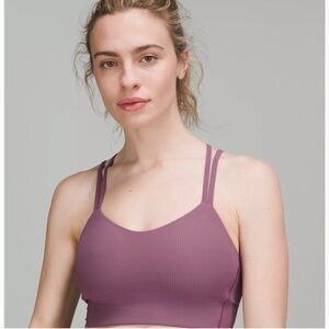 Lululemon Like a cloud ribbed longline bra Vintage plum 10